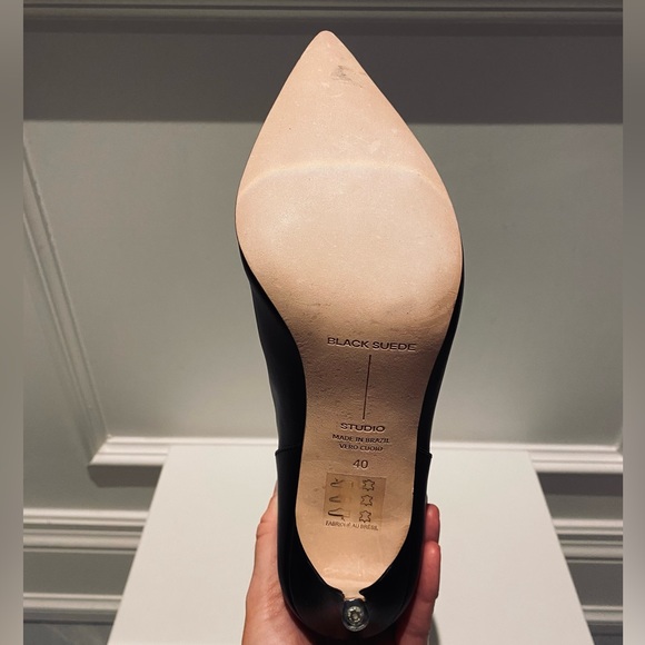 Brand new BLACK SUEDE STUDIO Leather Heeled Boots - Picture 4 of 6